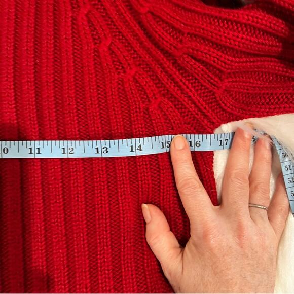 NEW Willi Smith Merino Wool Cable Knit Scoop Neck Chunky Ribbed Sweater Sz S Re… - Picture 13 of 14